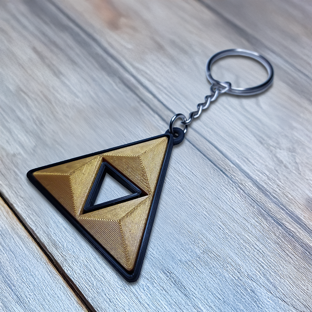 Triforce Keychain - Printable Zelda Design